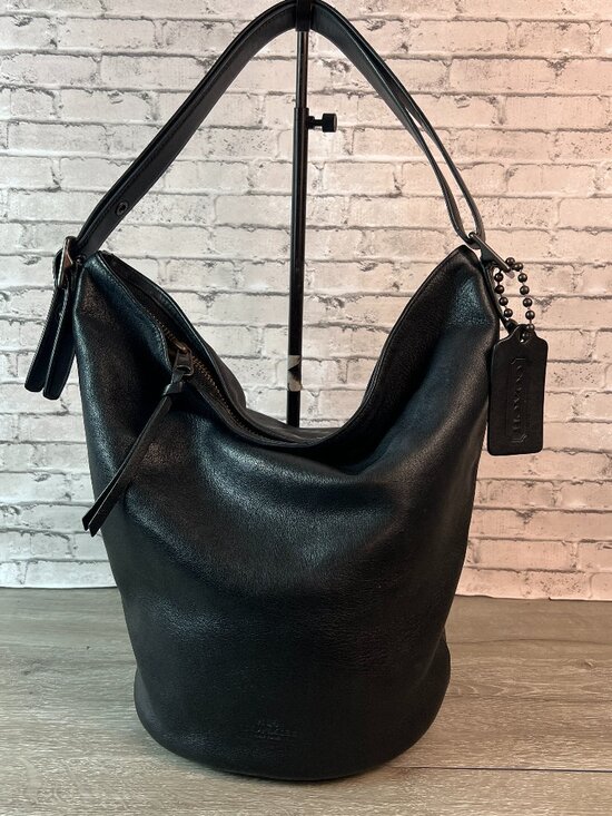 Handbags - COACH Bleecker XL Leather Soft Port Duffle Feed Bucket 32282 Shoulder Bag